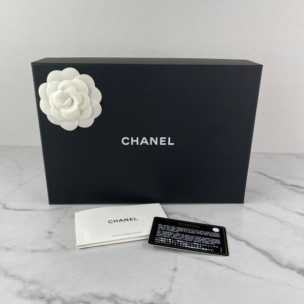 CHANEL Black Caviar Boy Wallet on Chain WOC