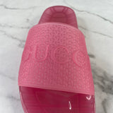 Gucci x Adidas Women’s Pink Rubber Slides Size 39