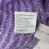 LOEWE Parma Violet Anagram Knit Mohair-Blend Scarf