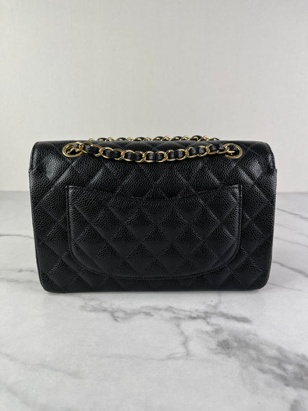 CHANEL Small Black Caviar Classic Double Flap Bag