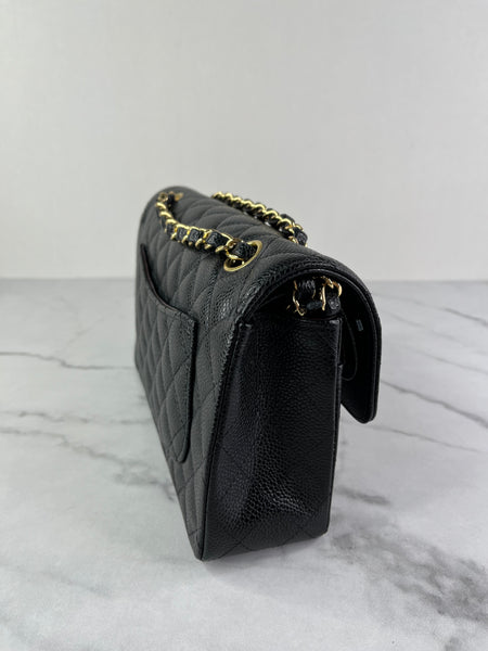 CHANEL Small Black Caviar Classic Double Flap Bag