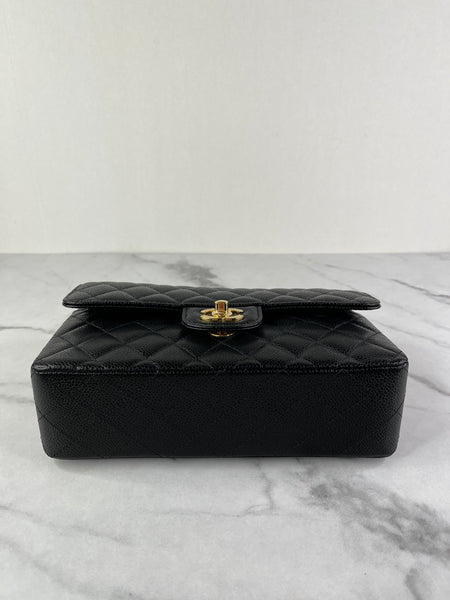 CHANEL Small Black Caviar Classic Double Flap Bag
