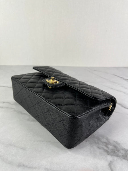 CHANEL Small Black Caviar Classic Double Flap Bag