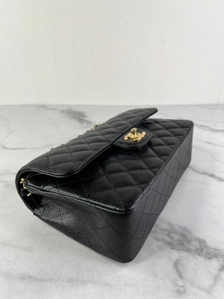 CHANEL Small Black Caviar Classic Double Flap Bag
