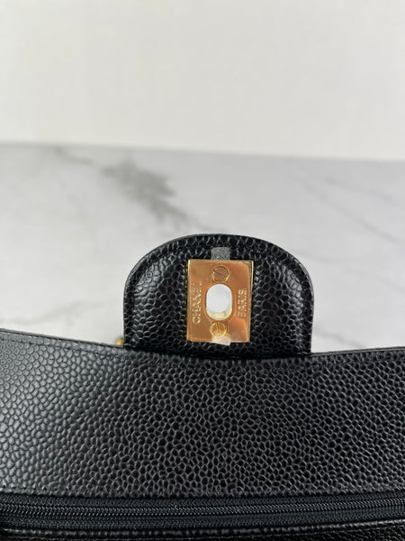 CHANEL Small Black Caviar Classic Double Flap Bag