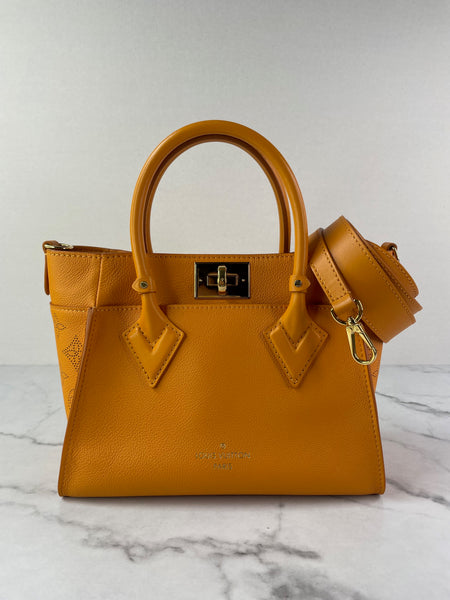 LOUIS VUITTON Orange Mahina On My Side PM Shoulder/Crossbody Bag