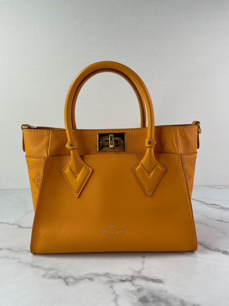 LOUIS VUITTON Orange Mahina On My Side PM Shoulder/Crossbody Bag