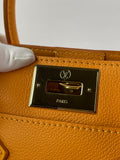 LOUIS VUITTON Orange Mahina On My Side PM Shoulder/Crossbody Bag