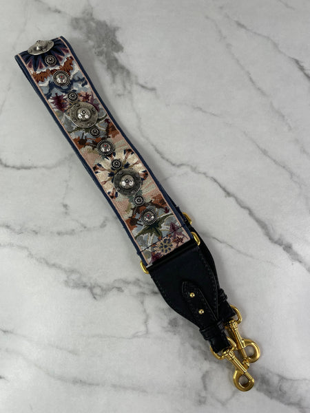 CHRISTIAN DIOR Multicolor Canvas Embroidered Studded KaleiDiorscopic Shoulder Strap