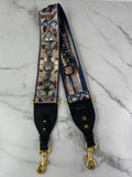 CHRISTIAN DIOR Multicolor Canvas Embroidered Studded KaleiDiorscopic Shoulder Strap