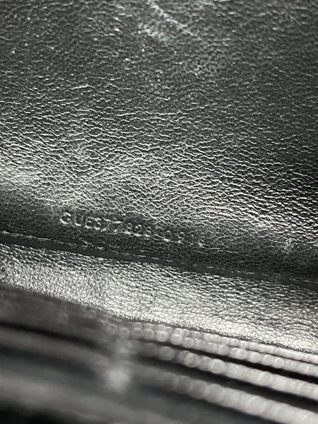 SAINT LAURENT Black CLASSIC CASSANDRE CHAIN WALLET IN GRAIN DE POUDRE LEATHER