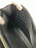 SAINT LAURENT Black CLASSIC CASSANDRE CHAIN WALLET IN GRAIN DE POUDRE LEATHER