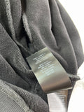 BALMAIN Black Strass Rhinestone Logo Crop Hoodie in Cotton Fleece Size Small