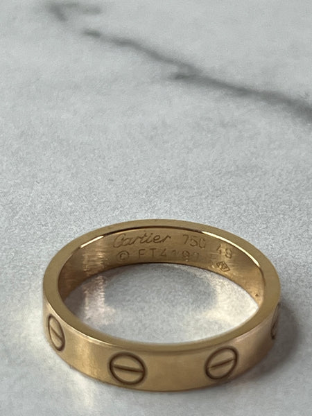 Cartier Rose Gold Small Model LOVE RING Size 49