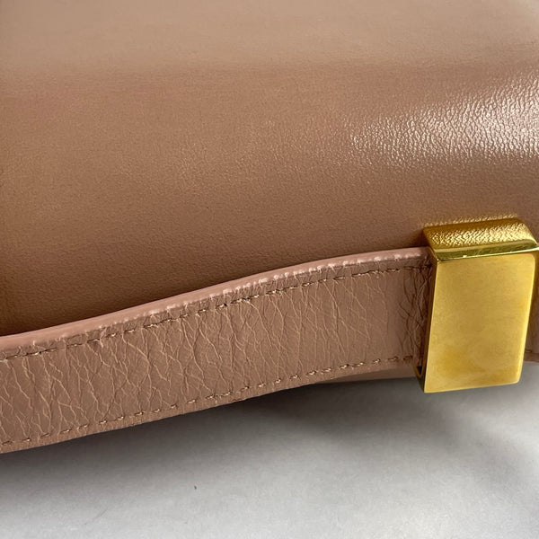CHRISTIAN DIOR Fard (pink/beige) Shiny Crinkled Lambskin 30 Montaigne Flap Crossbody/Shoulder Bag