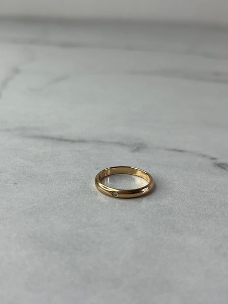 Cartier Rose Gold 1895 WEDDING BAND, 2.6 MM WIDTH, 1 DIAMOND Size 47