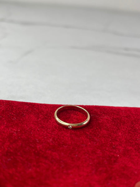 Cartier Rose Gold 1895 WEDDING BAND, 2.6 MM WIDTH, 1 DIAMOND Size 47
