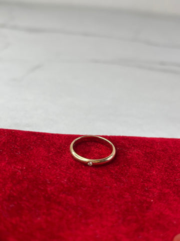 Cartier Rose Gold 1895 WEDDING BAND, 2.6 MM WIDTH, 1 DIAMOND Size 47