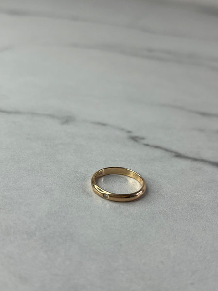 Cartier Rose Gold 1895 WEDDING BAND, 2.6 MM WIDTH, 1 DIAMOND Size 47