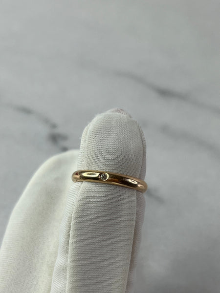 Cartier Rose Gold 1895 WEDDING BAND, 2.6 MM WIDTH, 1 DIAMOND Size 47