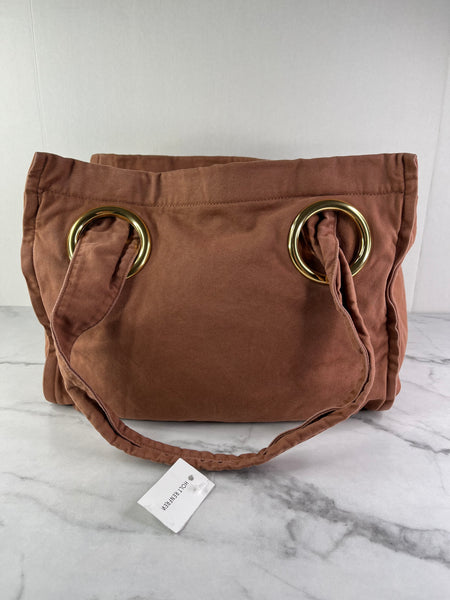 Chloé Wild Pink Medium Plage Canvas Tote Bag