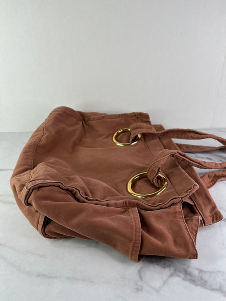 Chloé Wild Pink Medium Plage Canvas Tote Bag