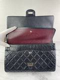 CHANEL Black Aged Calfskin Quilted 2.55 Reissue 226 Flap Bag