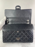 CHANEL Black Aged Calfskin Quilted 2.55 Reissue 226 Flap Bag