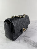 CHANEL Black Caviar Quilted Mini Rectangular Flap Bag