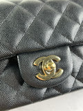 CHANEL Black Caviar Quilted Mini Rectangular Flap Bag