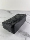 CHANEL Black Caviar Quilted Mini Rectangular Flap Bag