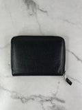 Tiffany Black Grained Leather Zip Wallet