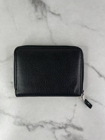 Tiffany Black Grained Leather Zip Wallet