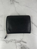 Tiffany Black Grained Leather Zip Wallet