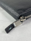 Tiffany Black Grained Leather Zip Wallet