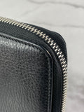 Tiffany Black Grained Leather Zip Wallet