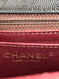 CHANEL Black Caviar Quilted Mini Rectangular Flap Bag