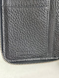 Tiffany Black Grained Leather Zip Wallet