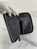 Tiffany Black Grained Leather Zip Wallet