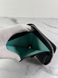 Tiffany Black Grained Leather Zip Wallet