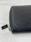Tiffany Black Grained Leather Zip Wallet