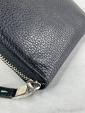 Tiffany Black Grained Leather Zip Wallet