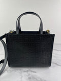 GIVENCHY Black Mini G Tote Embossed Coated Canvas Shoulder/Crossbody Bag