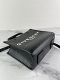 GIVENCHY Black Mini G Tote Embossed Coated Canvas Shoulder/Crossbody Bag
