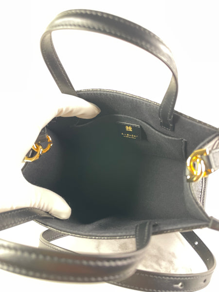 GIVENCHY Black Mini G Tote Embossed Coated Canvas Shoulder/Crossbody Bag