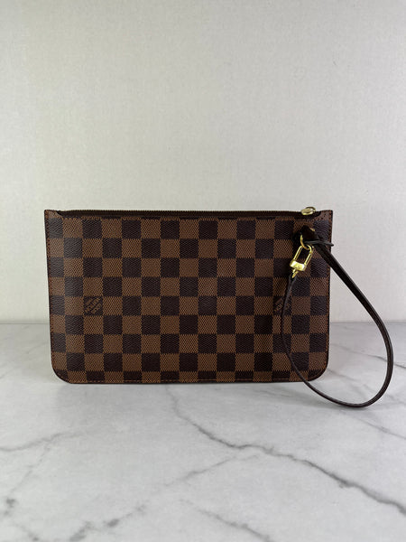 LOUIS VUITTON Damier Ebene Wristlet/Clutch