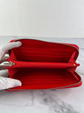 CHANEL Red Caviar Long Zipped Wallet