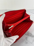 CHANEL Red Caviar Long Zipped Wallet