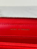 CHANEL Red Caviar Long Zipped Wallet