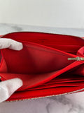 CHANEL Red Caviar Long Zipped Wallet